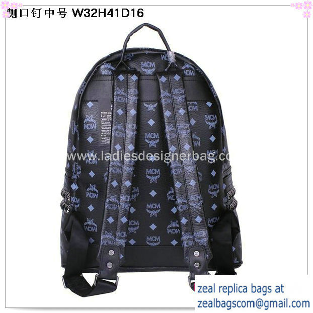 High Quality Replica MCM Medium Stark Backpack MC2446 Black - Click Image to Close